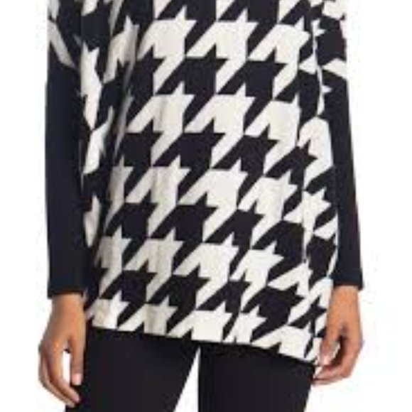NWT Joseph A. black and white Houndstooth Sweater, M - Picture 4 of 4